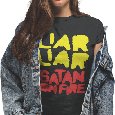 LIAR LIAR SATAN ON FIRE T-SHIRT